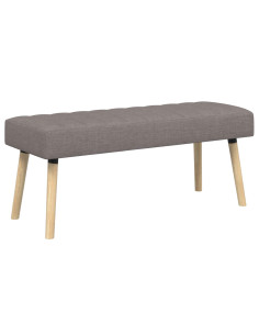Panchina trapuntata a canale Tortora 110 x 40 x 46 cm Tessuto