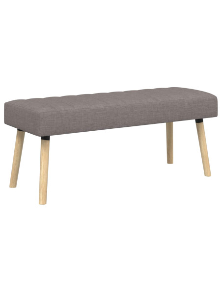Panchina trapuntata a canale Tortora 110 x 40 x 46 cm Tessuto
