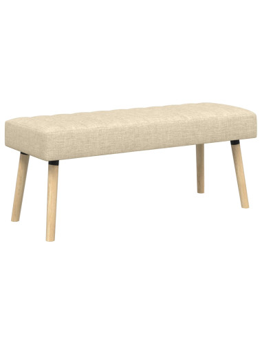 Panchina trapuntata a canale Crema 110 x 40 x 46 cm Tessuto