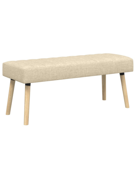 Panchina trapuntata a canale Crema 110 x 40 x 46 cm Tessuto