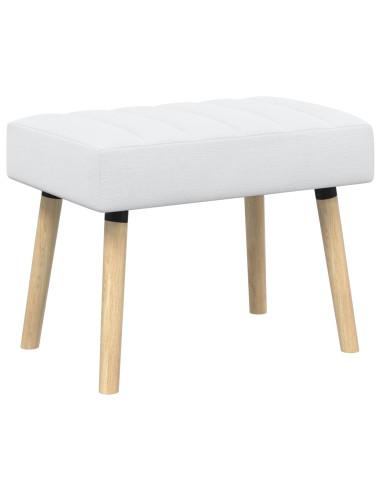 Panchina trapuntata a canale Bianco 60 x 40 x 45 cm Tessuto