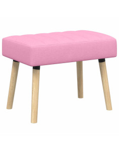 Panchina trapuntata a canale Rosa 60 x 40 x 45 cm Tessuto