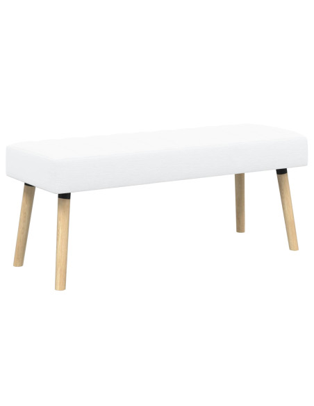 Panchina trapuntata a canale Bianco 110 x 40 x 46 cm Tessuto