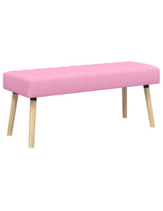 Panchina trapuntata a canale Rosa 110 x 40 x 46 cm Tessuto