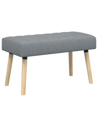 Panchina trapuntata a canale Grigio Chiaro 80 x 40 x 46 cm