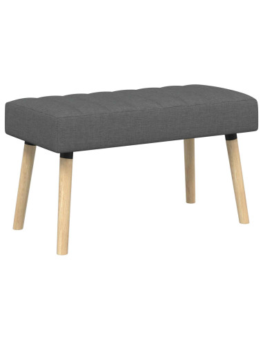 Panchina trapuntata a canale Grigio Scuro 80 x 40 x 46 cm