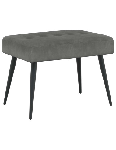 Panchina con bottoni imbottiti Grigio Scuro 60 x 40 x 45 cm