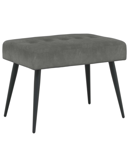 Panchina con bottoni imbottiti Grigio Scuro 60 x 40 x 45 cm