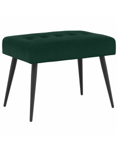 Panchina con bottoni imbottiti Verde Scuro 60 x 40 x 45 cm