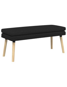 Panchina a doppio strato Nero 110 x 40 x 47 cm Tessuto