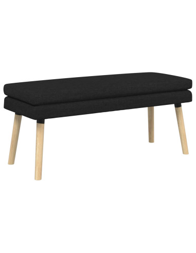 Panchina a doppio strato Nero 110 x 40 x 47 cm Tessuto