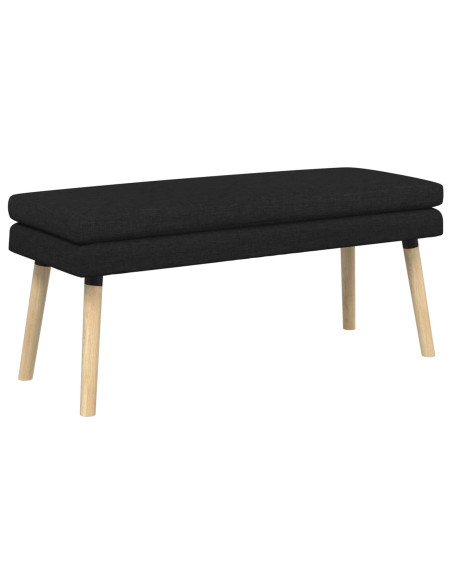 Panchina a doppio strato Nero 110 x 40 x 47 cm Tessuto