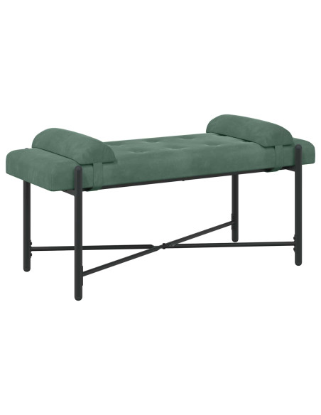 Panchina con bottoni e cuscini Verde Mare 110 x 40 x 46 cm