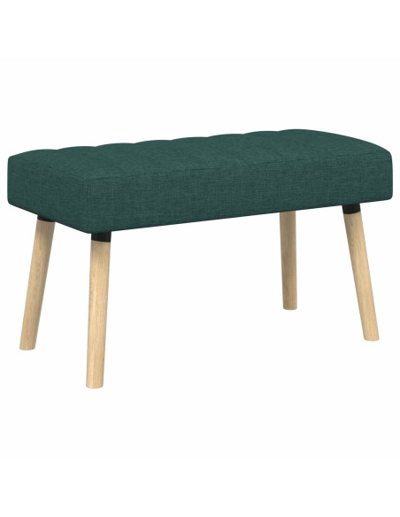 Panchina trapuntata a canale Verde Scuro 80 x 40 x 46 cm