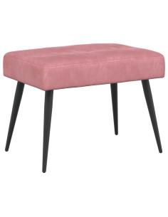 Panchina con bottoni imbottiti Rosa 60 x 40 x 45 cm Velluto