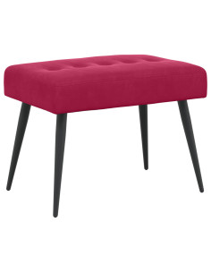 Panchina con bottoni imbottiti Rosso Vino 60 x 40 x 45 cm