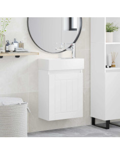 Mobile bagno con rubinetto Bianco 45,5 x 25,5 x 84 cm