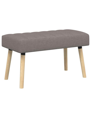Panchina trapuntata a canale Tortora 80 x 40 x 46 cm Tessuto