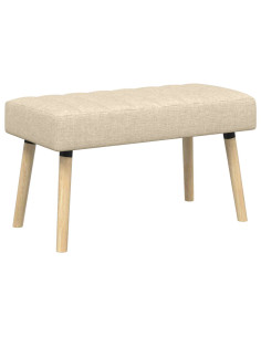 Panchina trapuntata a canale Crema 80 x 40 x 46 cm Tessuto