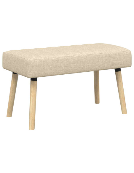 Panchina trapuntata a canale Crema 80 x 40 x 46 cm Tessuto