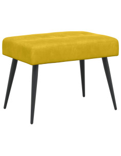 Panchina con bottoni imbottiti Giallo 60 x 40 x 45 cm Velluto