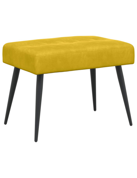Panchina con bottoni imbottiti Giallo 60 x 40 x 45 cm Velluto
