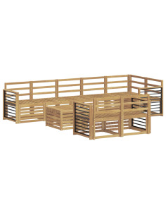 Set di divani da esterno 9 pcs Bianco 59 x 59 x 37 cm 2