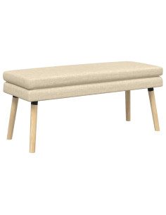 Panchina a doppio strato Crema 110 x 40 x 47 cm Tessuto