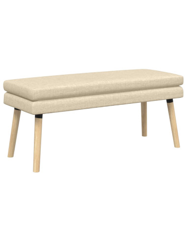 Panchina a doppio strato Crema 110 x 40 x 47 cm Tessuto