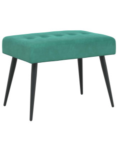 Panchina con bottoni imbottiti Turchese 60 x 40 x 45 cm Velluto