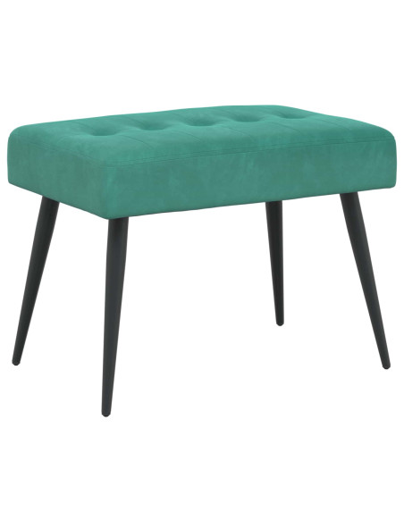 Panchina con bottoni imbottiti Turchese 60 x 40 x 45 cm Velluto
