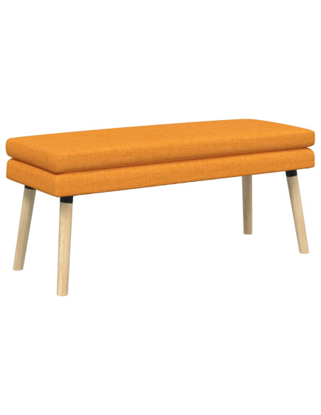 Panchina a doppio strato Giallo Scuro 110 x 40 x 47 cm Tessuto
