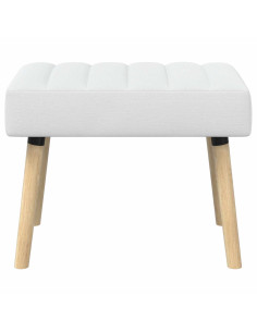 Panchina trapuntata a canale Bianco 60 x 40 x 45 cm Tessuto 2