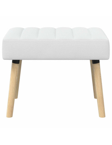 Panchina trapuntata a canale Bianco 60 x 40 x 45 cm Tessuto