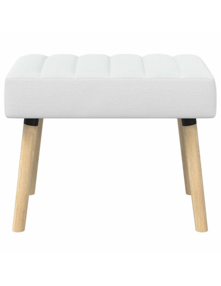 Panchina trapuntata a canale Bianco 60 x 40 x 45 cm Tessuto