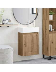 Mobile bagno con rubinetto Rovere Artigianale