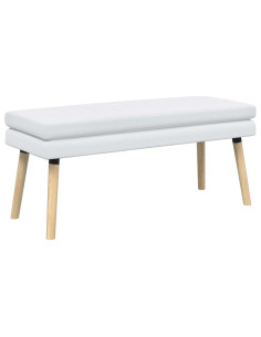 Panchina a doppio strato Bianco 110 x 40 x 47 cm Tessuto