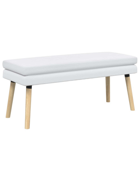 Panchina a doppio strato Bianco 110 x 40 x 47 cm Tessuto