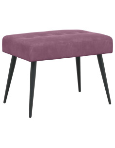 Panchina con bottoni imbottiti Viola 60 x 40 x 45 cm Velluto