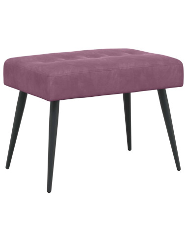 Panchina con bottoni imbottiti Viola 60 x 40 x 45 cm Velluto