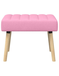 Panchina trapuntata a canale Rosa 60 x 40 x 45 cm Tessuto 2
