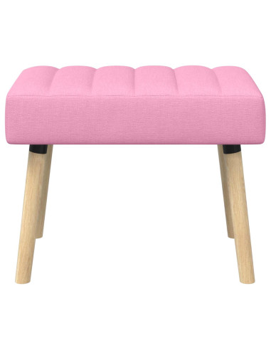 Panchina trapuntata a canale Rosa 60 x 40 x 45 cm Tessuto
