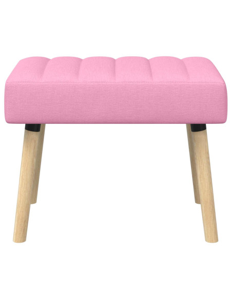 Panchina trapuntata a canale Rosa 60 x 40 x 45 cm Tessuto