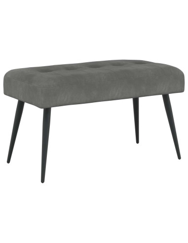 Panchina con bottoni imbottiti Grigio Scuro 80 x 40 x 46 cm