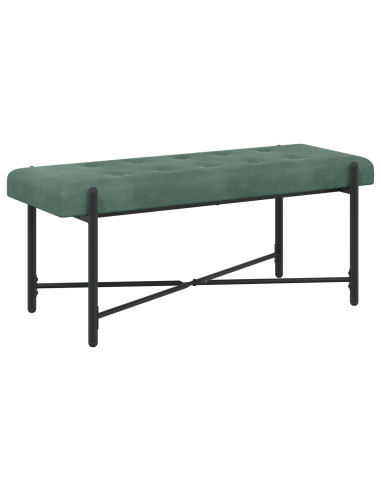 Panchina con bottoni e cuscini Verde Mare 110 x 40 x 46 cm