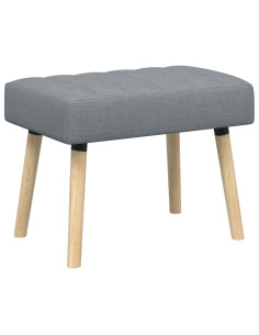 Panchina trapuntata a canale Grigio Chiaro 60 x 40 x 45 cm