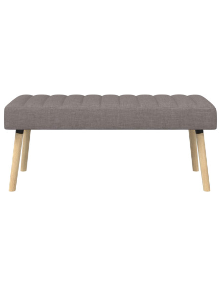 Panchina trapuntata a canale Tortora 110 x 40 x 46 cm Tessuto
