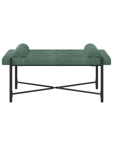 Panchina con bottoni e cuscini Verde Mare 110 x 40 x 46 cm