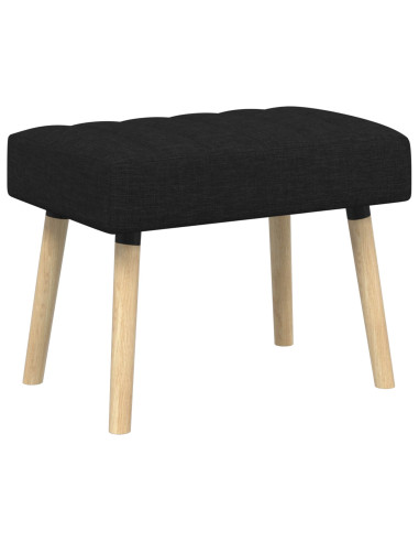 Panchina trapuntata a canale Nero 60 x 40 x 45 cm Tessuto