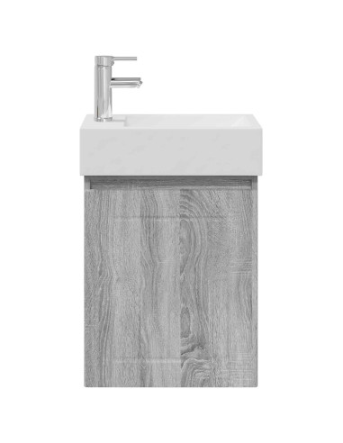Mobile bagno con rubinetto Sonoma grigio 45,5 x 25,5 x 84 cm